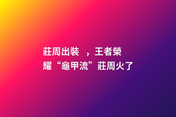 莊周出裝，王者榮耀“龜甲流”莊周火了